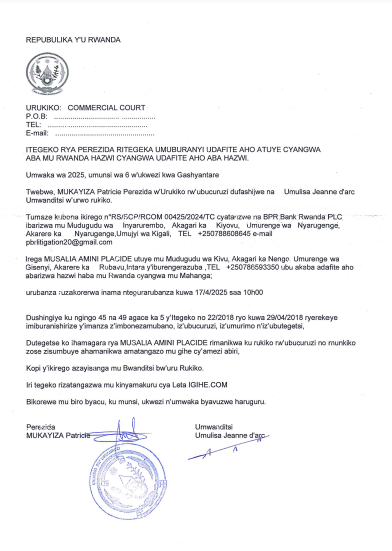 ITEGEKO RYA PEREZIDA RITEGEKA UMUBURANYI UDAFITE AHO ATUYE CYANGWA ABA MU RWANDA HAZWI CYANGWA UDAFITE AHO ABA HAZWI